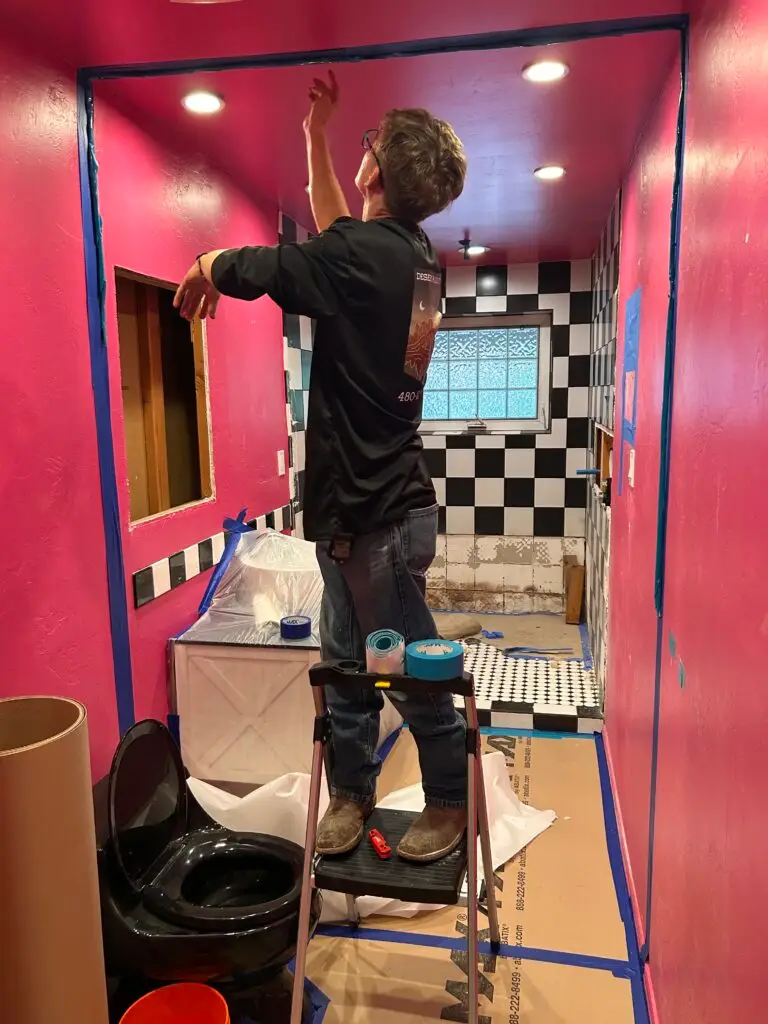 Water Damage Mold Remediation in Phoenix Bathroom — maricopa county